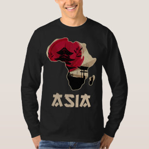 Camiseta Divertido África Ásia Misturado
