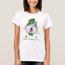 Camiseta Divertido Alaskan Malamute Dourado Dia de São Patr