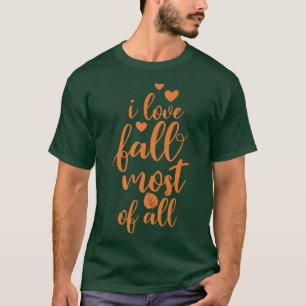 Camiseta Divertido Amor Queda Melhor Época O Outono Deixa C
