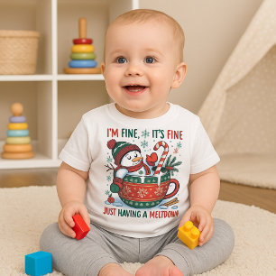 Camiseta Divertido Apenas Tendo Um Boneco De Neve Derretend