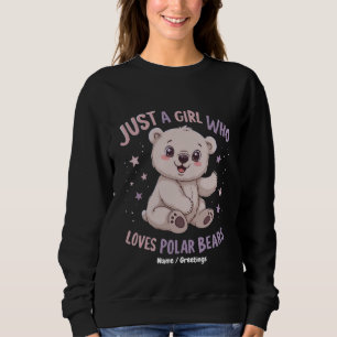 Camiseta Divertido Apenas Uma Garota Que Ama Ursos Polares 