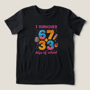 Camiseta Divertido arte pixelado do 100º dia de escola para