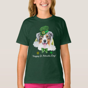 Camiseta Divertido Australian Shepherd Gold St. Patricks Da