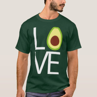 Camiseta Divertido Avocado Cute LOVE Gráfico Engraçado Nove