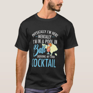 Camiseta Divertido Bali Bebendo Coquetel Souvernir Sudeste