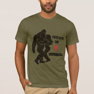 Camiseta Divertido BigFoot “Você é meu Squatchy” Casal Româ