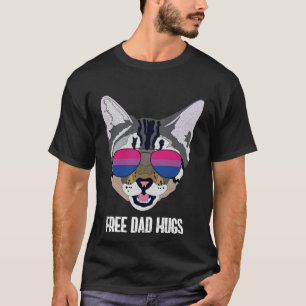 Camiseta Divertido Bissexual Abraços de Pai Grátis Orgulho