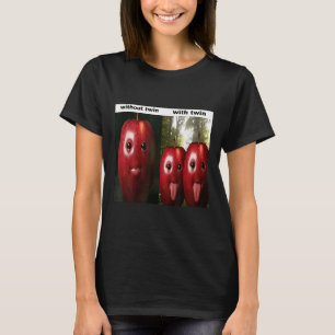 Camiseta Divertido Bobo Ai Apple Geração Z Meme Brainrot Hu