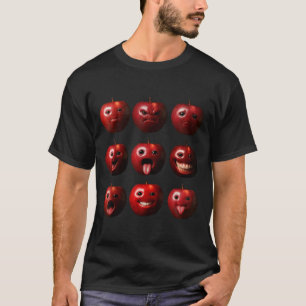 Camiseta Divertido Bobo Ai Maçã Gen Z Meme Rotação Cerebral