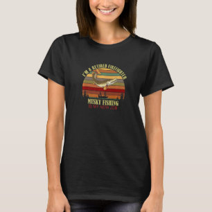 Camiseta Divertido Bombeiro Aposentado Novo Emprego Pesca d