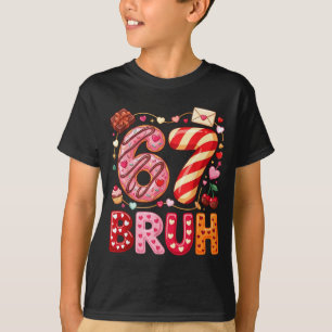 Camiseta Divertido Bruh 67 Seis Sete Meme Dia dos Namorados