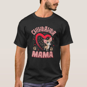 Camiseta Divertido Chihuahua Mama Pet Lover Roupa Dog Chi-C