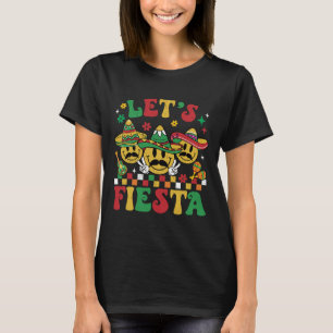 Camiseta Divertido Cinco De Mayo Groovy Vamos Festa Sorriso