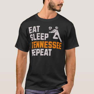 Camiseta Divertido Comer Dormir Tennessee Repetir Volunr Es