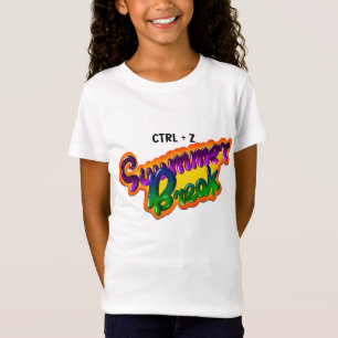 Camiseta Divertido ctrl+z férias de verão - volta às aulas