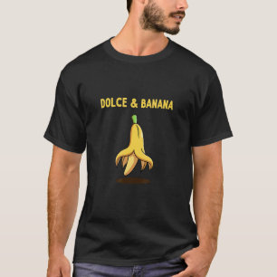 Camiseta Divertido Designer Dolce e banana Fruta Vegana 1