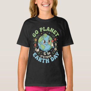 Camiseta Divertido Dia da Terra Vá Planeta É o Seu Dia da T