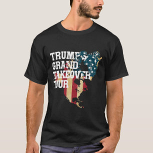 Camiseta Divertido Donald Trump Bandeira Americana Canadá G
