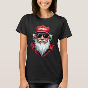 Camiseta Divertido Donald Trump Papai Noel Mega Natal Holi