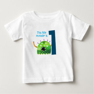 Camiseta Divertido e colorido meu pequeno monstro de primei