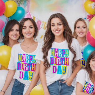 Camiseta Divertido e feliz aniversário