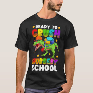Camiseta Divertido e Pronto para Dominar Berçário T Rex Pri