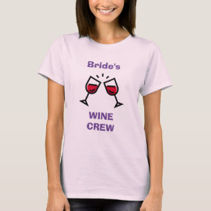 Camiseta DIVERTIDO! Equipe de Vinho da Noiva -  (ou Adicion