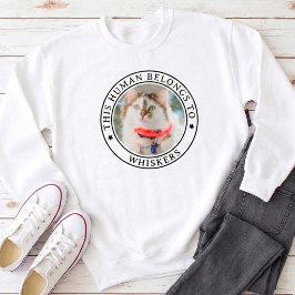 Camiseta Divertido Este Humano Pertence ao Gato Foto de Ani