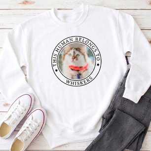 Camiseta Divertido Este Humano Pertence ao Gato Foto de Ani