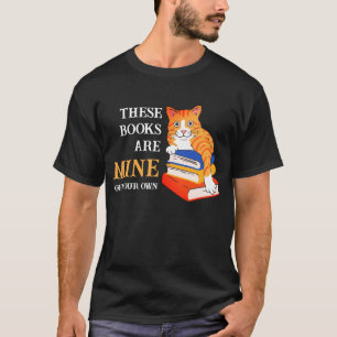 Camiseta Divertido estes livros são o meu lendo gato