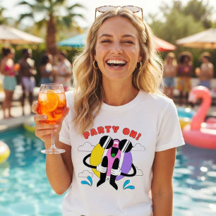 Camiseta Divertido estranho “Festa!” 