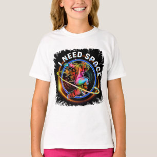 CAMISETA DIVERTIDO EU PRECISO ESPAÇO ASTRONAUTA GALÁXIA