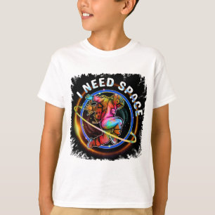 CAMISETA DIVERTIDO EU PRECISO ESPAÇO ASTRONAUTA GALÁXIA