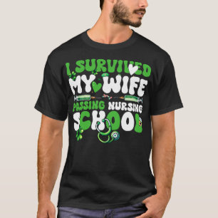 Camiseta Divertido Eu Sobrevivi À Minha Esposa Passando Na