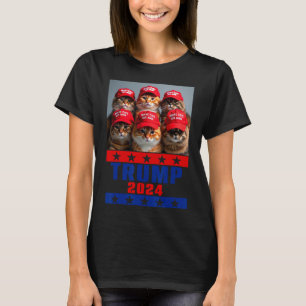 Camiseta Divertido Faça Gatos Salvar Novamente Trump EUA Pr