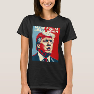 Camiseta Divertido Faça Purim Grande Novamente Fantasia Pur