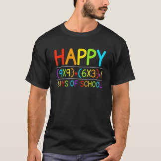 Camiseta Divertido Feliz 100 Dias de Escola Professor de Ma
