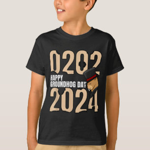 Camiseta Divertido Feliz Dia do Groundhog 2 de Fevereiro de