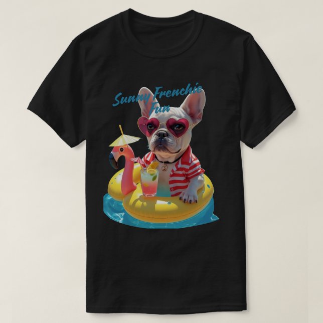 Camiseta Divertido Francês Ensolarado (Frente do Design)