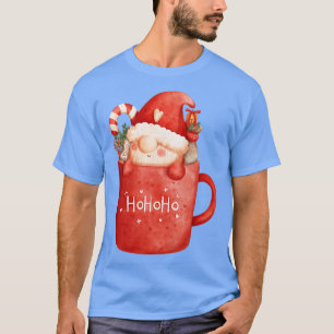 Camiseta Divertido Hohoho Feliz Papais noeis de Natal Gnomo