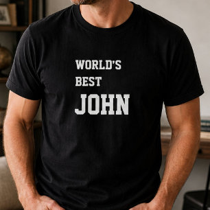 Camiseta Divertido John Mundos Personalizados Melhor John A