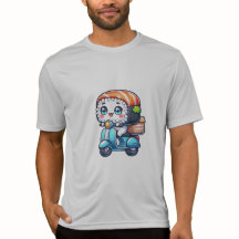 Divertido Kawaii Sushi no patinete de entrega