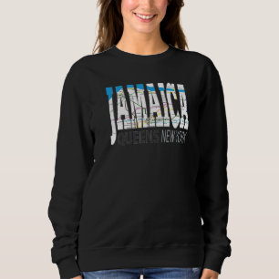 Camiseta Divertido Legal Jamaica Queens Nova York com Mapa