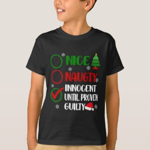 Camiseta Divertido Legal Travesso Inocente Natal Xmas Adult