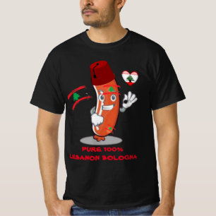 Camiseta Divertido Libanês Humor Divertido Líbano Mortadela