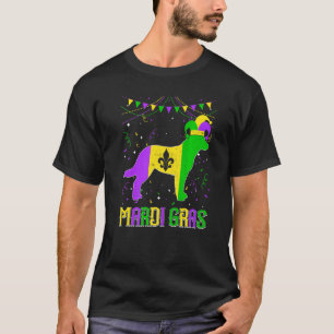 Camiseta Divertido Mardi Gras Australian Cattle Dog Pai Mãe
