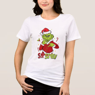 Camiseta Divertido Meme de Natal Seis Sete Viral 6 7 Sign