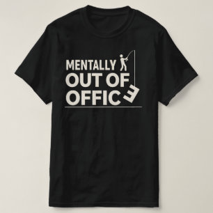 Camiseta Divertido Mentalmente Fora do Escritório Desenho d
