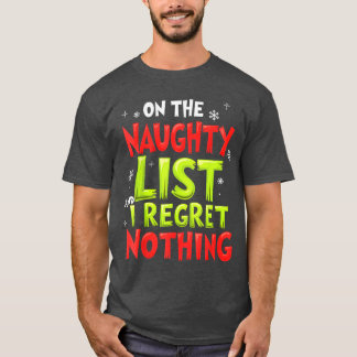 Camiseta Divertido Na Lista de Travesso e Não Me Arrependo