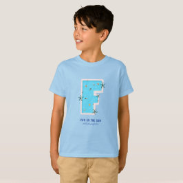 Camiseta Divertido na Piscina Sun em forma de F